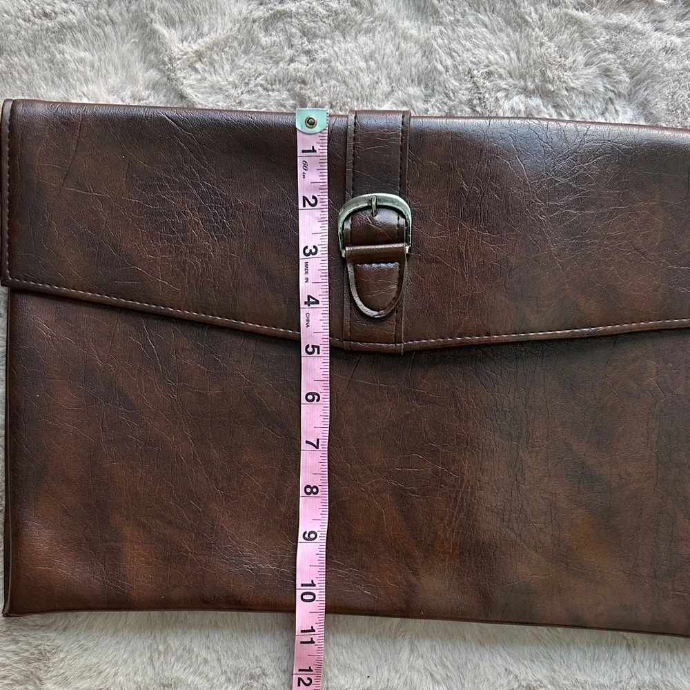 Rolfs Vintage Clutch large Dark Brown Leather Bag